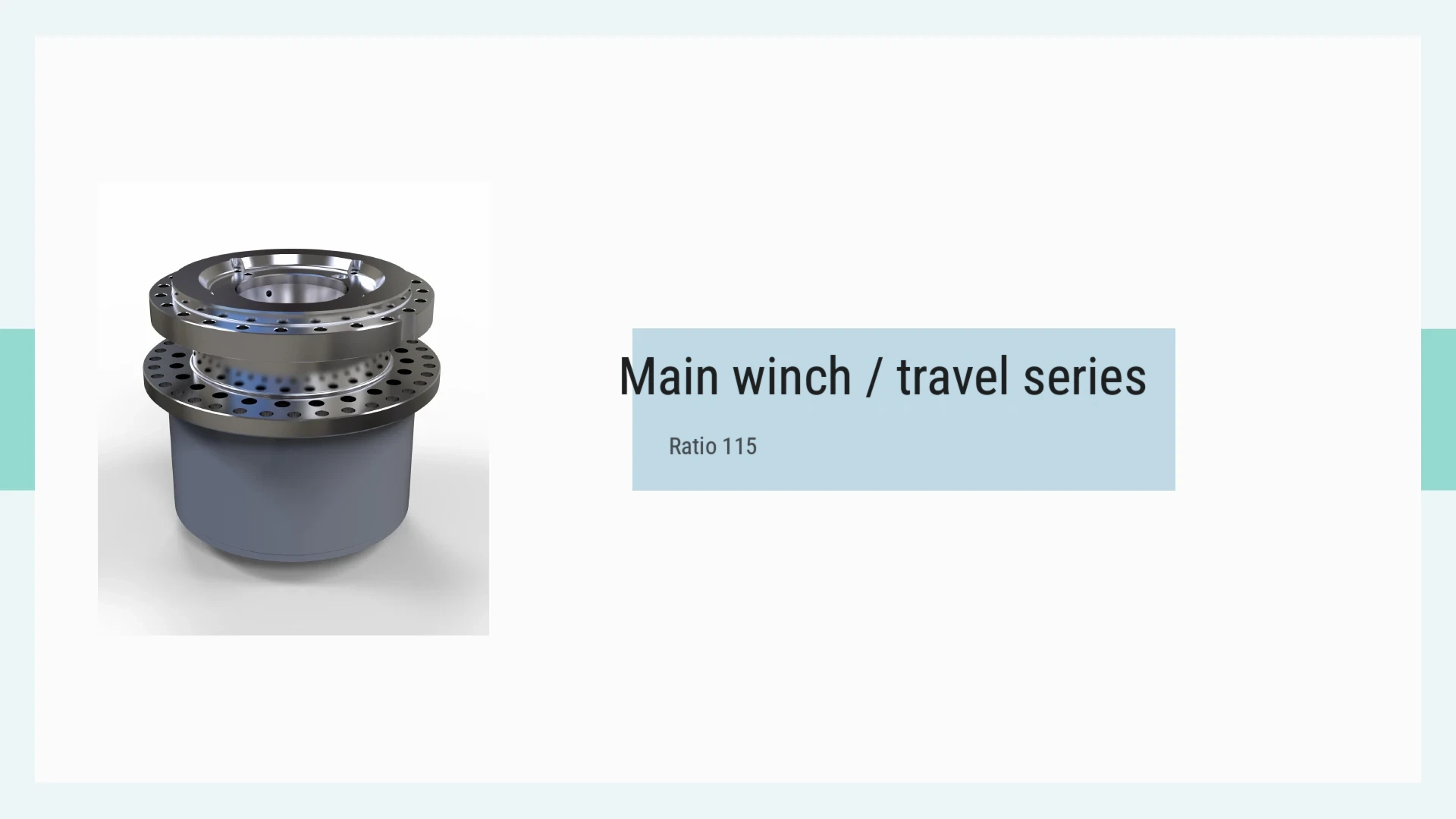 Main winch / travel drive — ratio 115