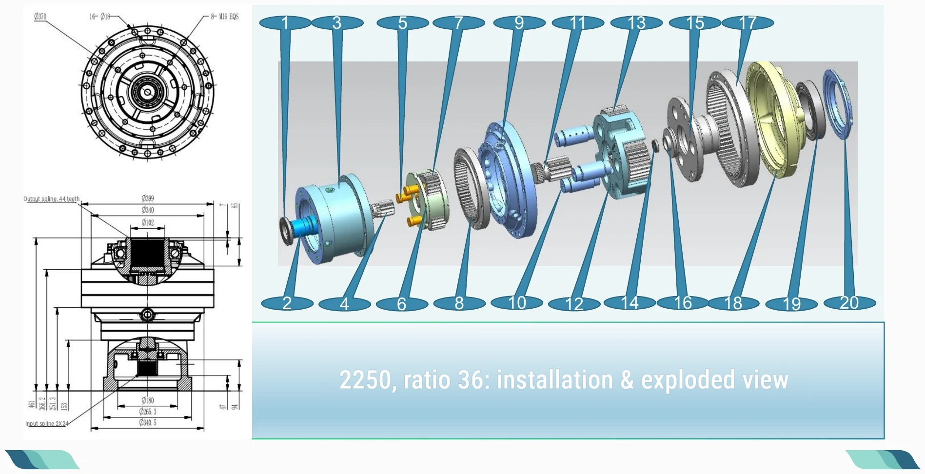 Installation & exploded view · 02