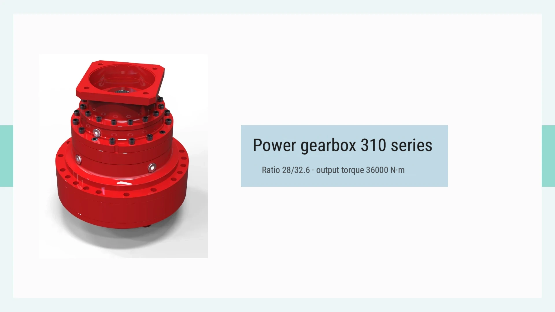 Rotary-head drive 310 — ratio 32.6 / 28