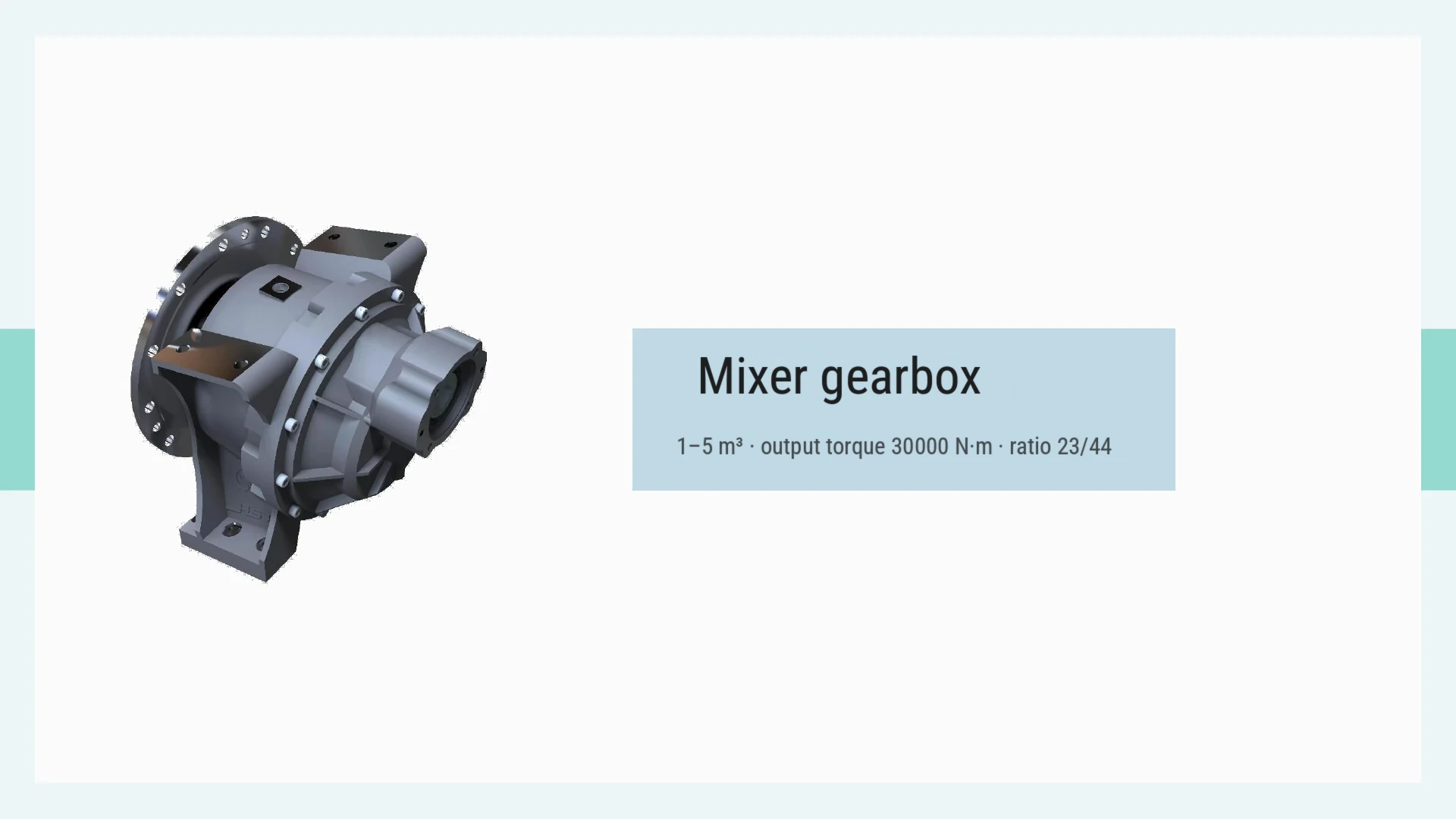 Mixer drum drive 1–5 m³ — ratio 23 / 44