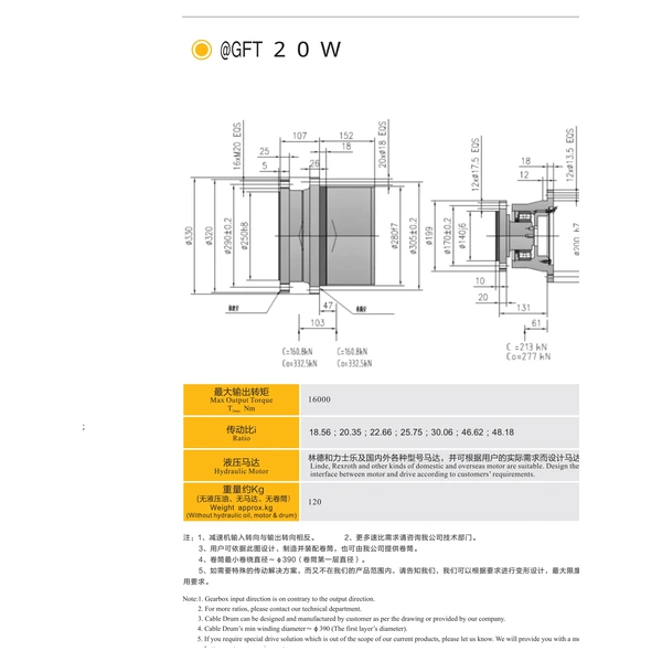 GFT W 系列 · 卷扬减速器