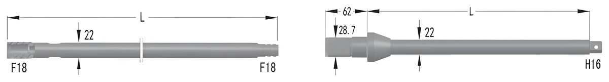 HQ22-F18-1Q (L=1100-2600mm)