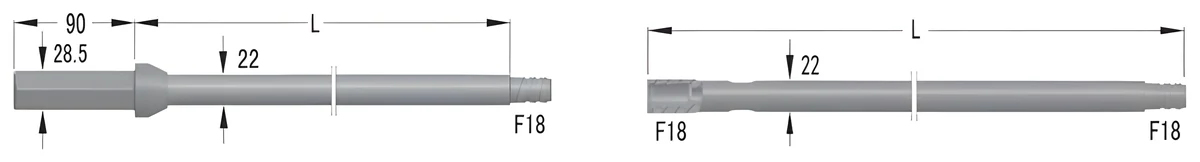 HQ22-F18-2Q (L=1100-2600mm)