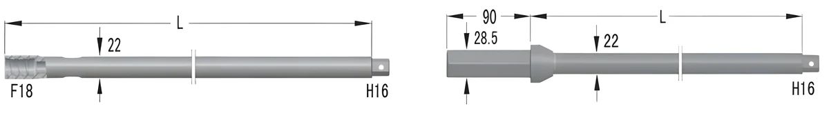 HQ22-F18-3Q (L=1100-2600mm)
