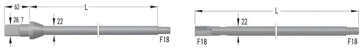 HQ22-F18/F28 (L=1000-2800mm)
