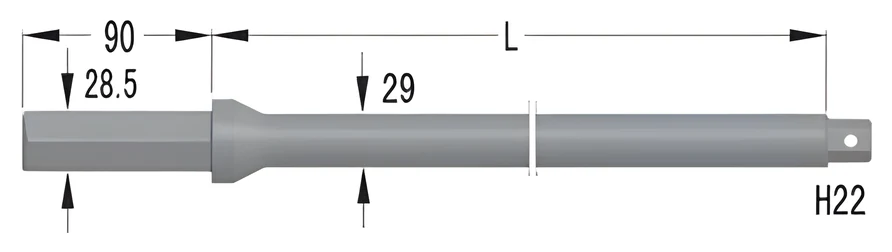 HQ22-H28/F18-L (L=1000-2800mm)