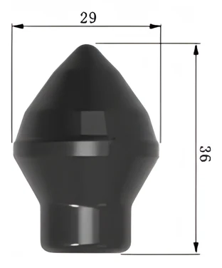 Cap carbide tip 29x36