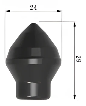 Cap carbide tip 24x29