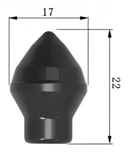 Cap carbide tip 17x22