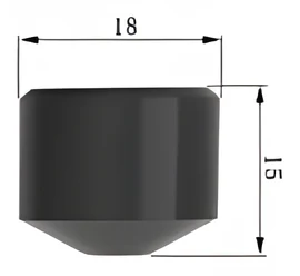Cap carbide tip 18x15