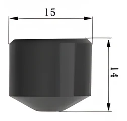 Cap carbide tip 15x14