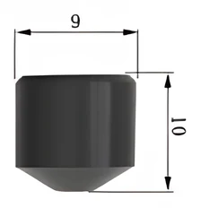 Cap carbide tip 9x10