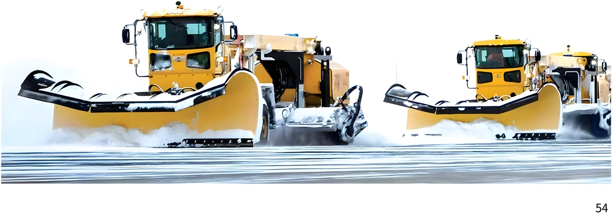 Snow plough & grader blades on site