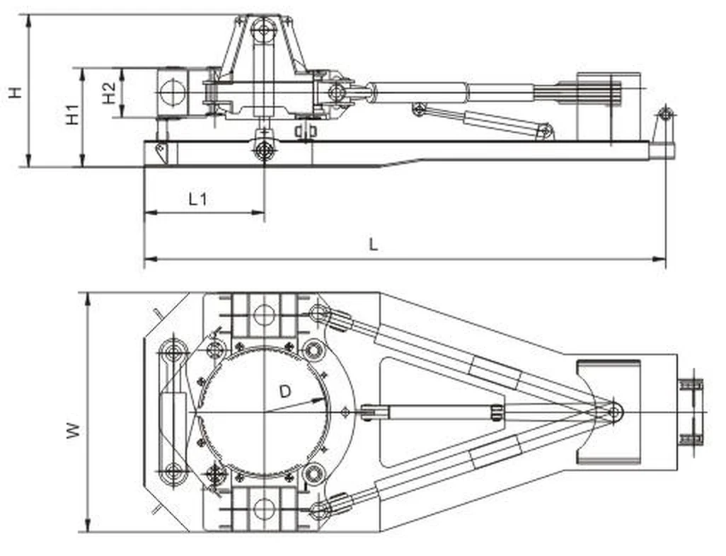 Casing oscillator — dimension drawing