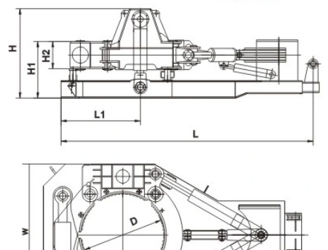 Casing oscillator, short type — dimension drawing