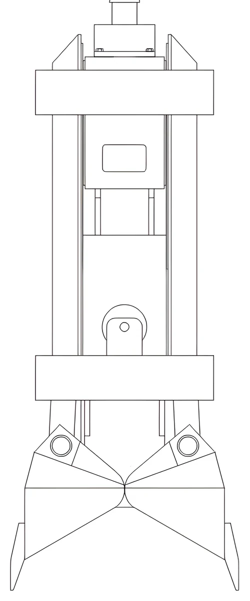 Hammer grab, type B — dimension drawing