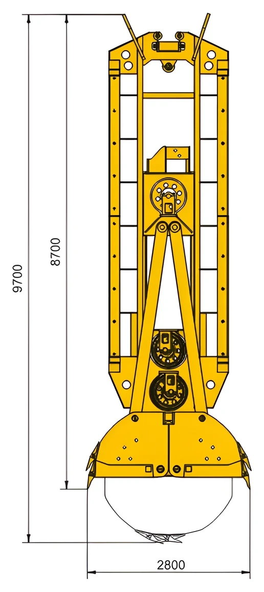 Mechanical Rope Grab — dimension drawing