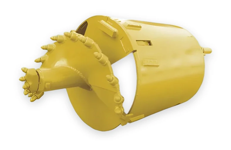 Drilling bucket with auger bottom
