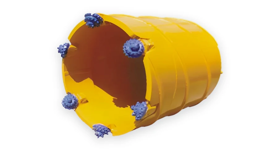 Core barrel with roller bits