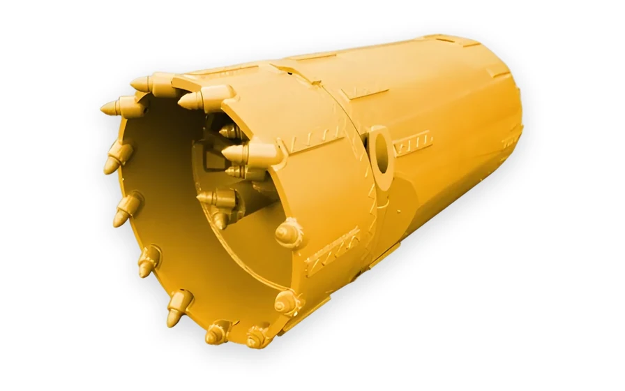 Ring-cutting single-cut rock drilling bucket