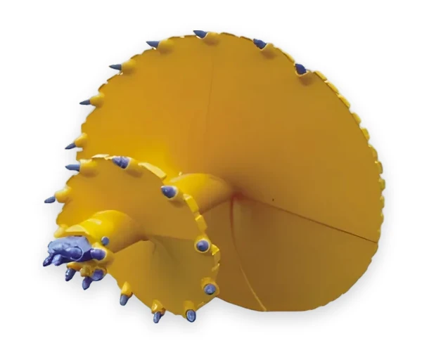 Single-cut rock auger, cone flight