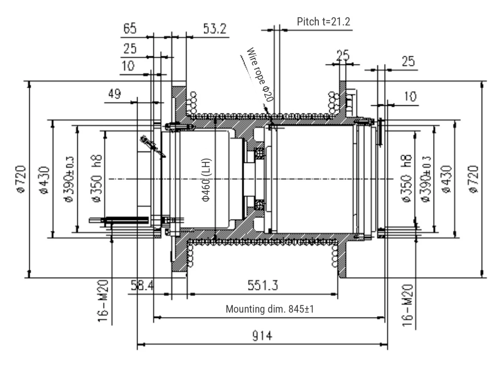 GFF series — braked winch drives
