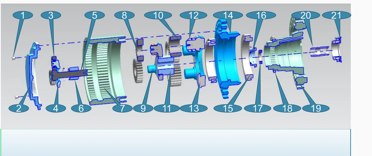 Main winch / travel drive — exploded view