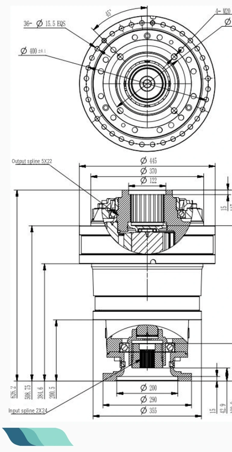 Rotary-head drive 3002